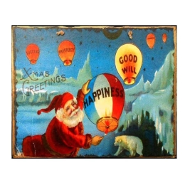 Xειροποίητο Χριστουγεννιάτικο ταμπελάκι Xmas greetings 25x20 εκ