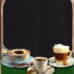 Classic Italian coffee χειροποίητος μαυροπίνακας