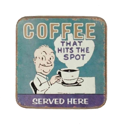 Σουβέρ ξύλινo χειροποίητo coffee that hits the spot