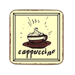 Σουβέρ ξύλινo χειροποίητo cappuccino