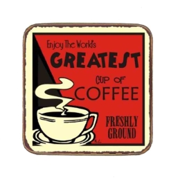 Σουβέρ ξύλινo χειροποίητo greatest cup of coffee