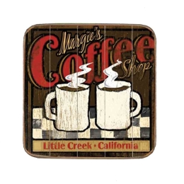 Σουβέρ ξύλινo χειροποίητo Margie's coffee