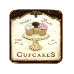 Σουβέρ ξύλινo χειροποίητo world's best cupcakes