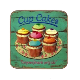 Σουβέρ ξύλινo χειροποίητo cupcakes