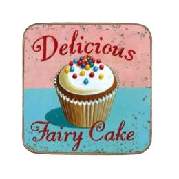 Σουβέρ ξύλινo χειροποίητo delicious fairy cake