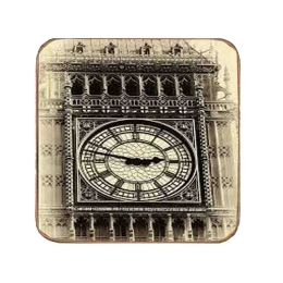 Σουβέρ ξύλινo χειροποίητo Big Ben 