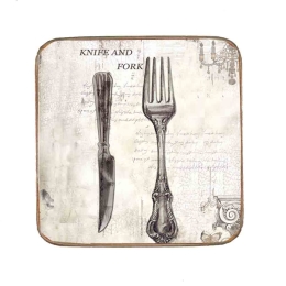 Σουβέρ ξύλινo χειροποίητo cutlery