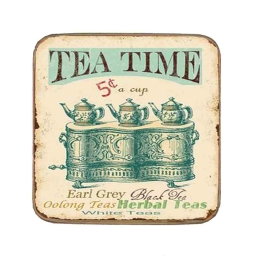 Σουβέρ ξύλινo χειροποίητo tea time