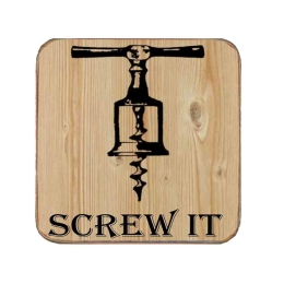 Σουβέρ ξύλινo χειροποίητo screw it