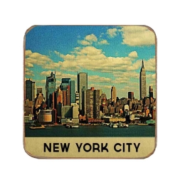 Σουβέρ ξύλινo χειροποίητo New York city