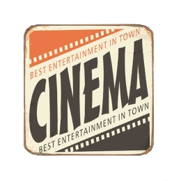 Σουβέρ ξύλινo χειροποίητo cinema