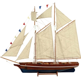 Καράβι διακοσμητικό ξύλινο με πανιά 150x23x136 εκ