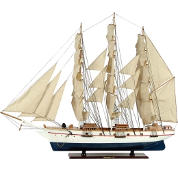 Cutty Sark καραβάκι διακοσμητικό ιστιοφόρο λευκό μπλέ 150x23x124 εκ