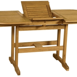 Οβάλ επεκτεινόμενο τραπέζι από acacia 160x70x75