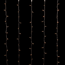 1000 Led λαμπάκια συμμετρική κουρτίνα με επέκταση IP44 διάφανο καλώδιο θερμό λευκό φώς 2x10 μ