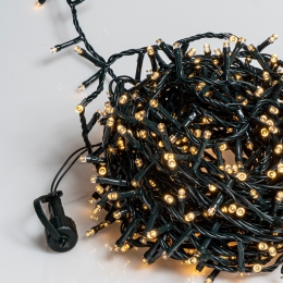 1000 Led λαμπάκια με επέκταση και πράσινο καλώδιο θερμό λευκό φως IP44 50 μ