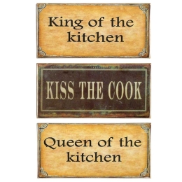Kitchen σετ τριών τεμαχίων από ξύλινους χειροποίητους πίνακες