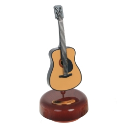 Music Box ξύλινη μινιατούρα κιθάρα σε βάση 9.5x21 εκ