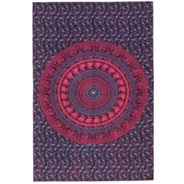 Ριχτάρι ταπισερί Jaipur φούξια βαμβακερό 140x220 εκ