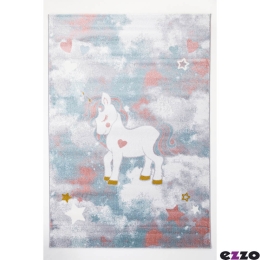 Παιδικό χαλί ανάγλυφο Kiddie Unicorn 133x190 εκ