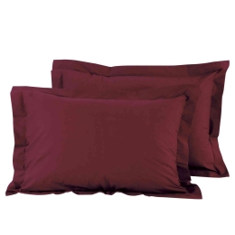 Μαξιλαροθήκες Σετ 2τμχ 1014 Best Colors Bordo Das Home 50Χ70 100% Βαμβάκι