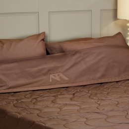 Makis Tselios Home Rengi Σετ Κουβερλί Υπέρδιπλο Brown 220x240cm