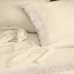 Makis Tselios Home Lace Σετ Κουβερλί Υπέρδιπλο Ecru 220x240cm