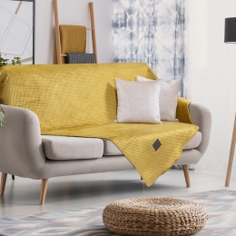 Ριχτάρι Τετραθέσιο Velvety 180x350 Art 8412 Ώχρα   Beauty Home