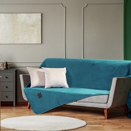 Ριχτάρι Τριθέσιο Velvety 180x300 Art 8413 Πετρόλ       Beauty Home