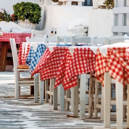Beauty Home Επαγγελματικό τραπεζομάντηλο Checks Art Ε8014 Πράσινο 145x145
