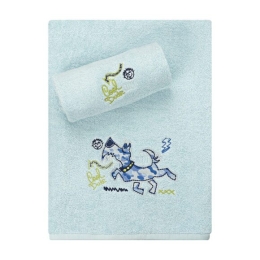 Σετ πετσέτες Art 5404 Σετ 2τμχ Γαλάζιο   Beauty Home