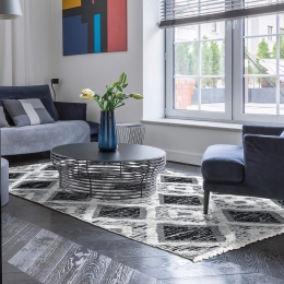 Χαλί βαμβακερό Morocotton 9240 Γκρι       Beauty Home