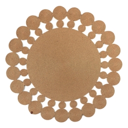Ροτόντα από Γιούτα 150x150 Natural Jute Art 9137 Μπέζ   Beauty Home