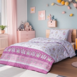 Beauty Home Σεντόνι μονό με μαξιλαροθήκη Mirabelle Art 6233 170x260 Λιλά