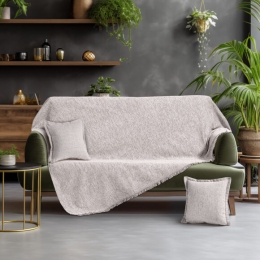 Beauty Home Ριχτάρι Τριθέσιο Art 8624 180x300 Εκρού