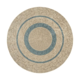 Ροτόντα 150x150 Jute Art 9130 Μπεζ,Μπλε   Beauty Home