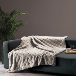 Makis Tselios Home Σετ Τριθέσιο Ριχτάρι 180x300cm &amp; 1 Μαξ/κη 50x50cm Pavia 1 Beige