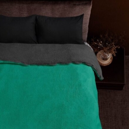 Παπλωματοθήκη SPOSH GREEN ANTHRACITE παπλωματοθήκη-μονή-160-x-220-εκ