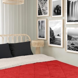 Κουβερτοπάπλωμα CHILL RED BEIGE κουβερτοπάπλωμα-μονό-160-x-220-εκ