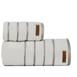 Makis Tselios Home Σετ Πετσέτες Μπάνιου 2τμχ Prive White Βάρους 600gr/m²