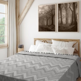 Κουβέρτα Πικέ Ζακάρ GOLWE GREY
