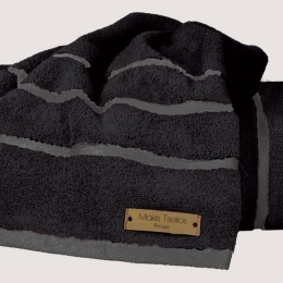 Makis Tselios Home Σετ Πετσέτες Μπάνιου 2τμχ Prive Black Βάρους 600gr/m²