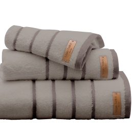 Makis Tselios Home Σετ Πετσέτες Μπάνιου 2τμχ Prive Silver Βάρους 600gr/m²