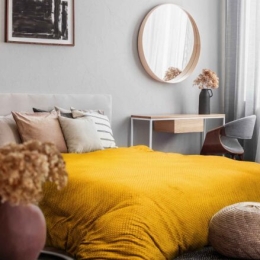 Κουβέρτα BARE YELLOW κουβέρτα-ημίδιπλη-180-x-240-εκ