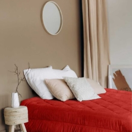 Κουβερτοπάπλωμα UNICOLORE RED κουβερτοπάπλωμα-king-240-x-260-εκ