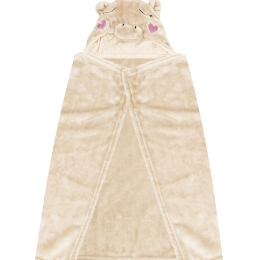 Makis Tselios Home Κουβέρτα Αγκαλιάς &amp; Λίκνου Baby Monocer Fleece Beige 36x86cm