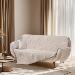 Beauty Home Ριχτάρι Τετραθέσιο Art 8707 180x330 Εκρού