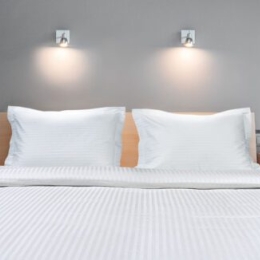 Beauty Home Παπλωματοθήκη King Size ξενοδοχείου Silky Percal Pennie Art Ε1027 250TC Satin Stripe 100% Cotton Λευκό 270x250+30