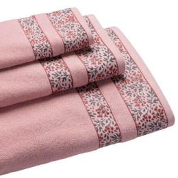 Πετσέτα BLOOM PINK σετ-πετσέτες-3-τεμαχίων-30-x-50-50-x-90-80-x-150-εκ