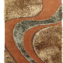 Royal  White Tie Modern Designers Rug 001 Brown 160 x 230
